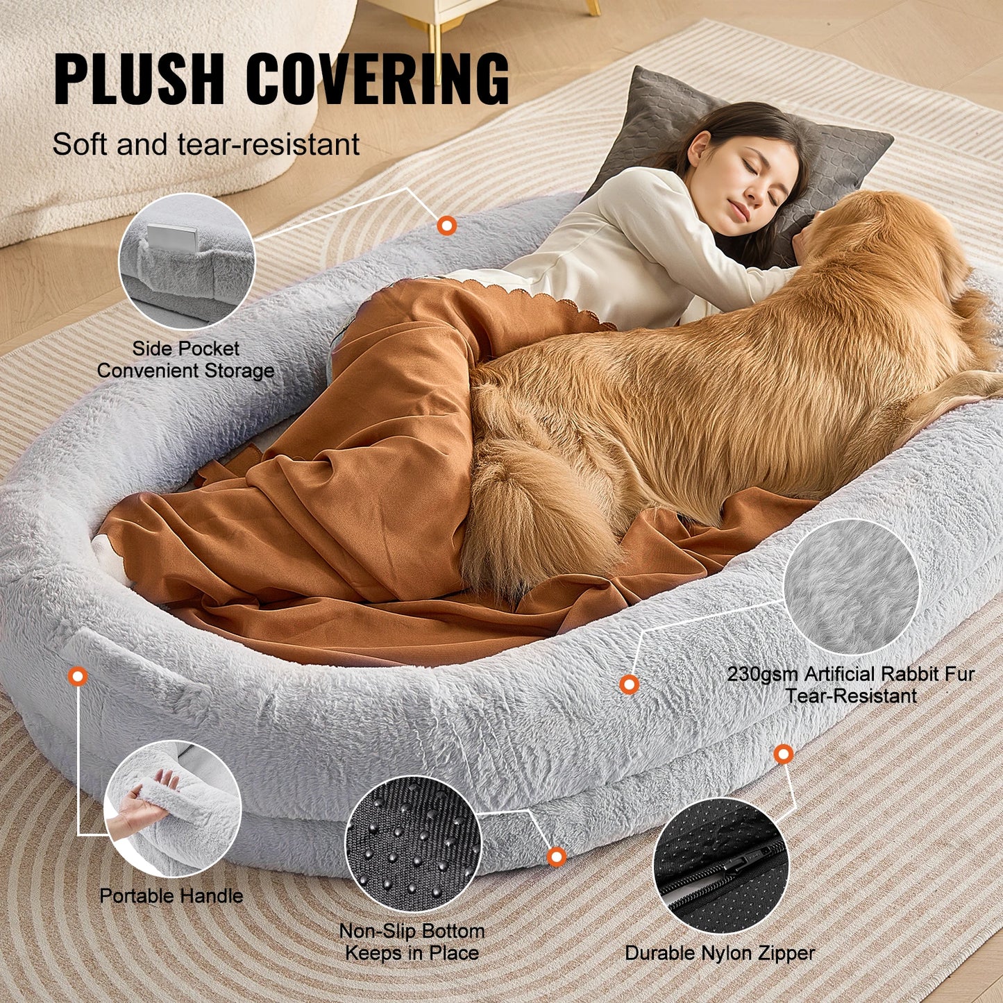 FLUFFBED™ Cozy Human Dog Beds
