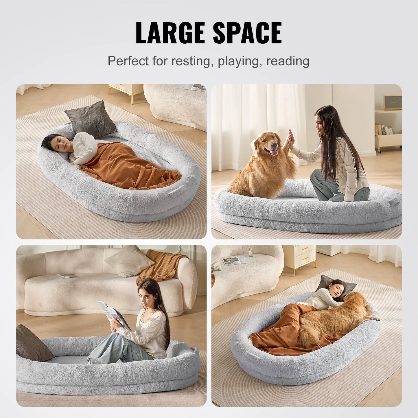 FLUFFBED™ Cozy Human Dog Beds
